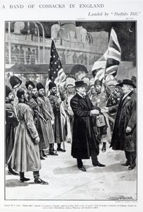 Colonel W.F. Cody (Buffalo Bill) arrivant à Liverpool